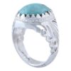 Persian Neyshabur Turquoise Silver Ring for Men Model Miladi