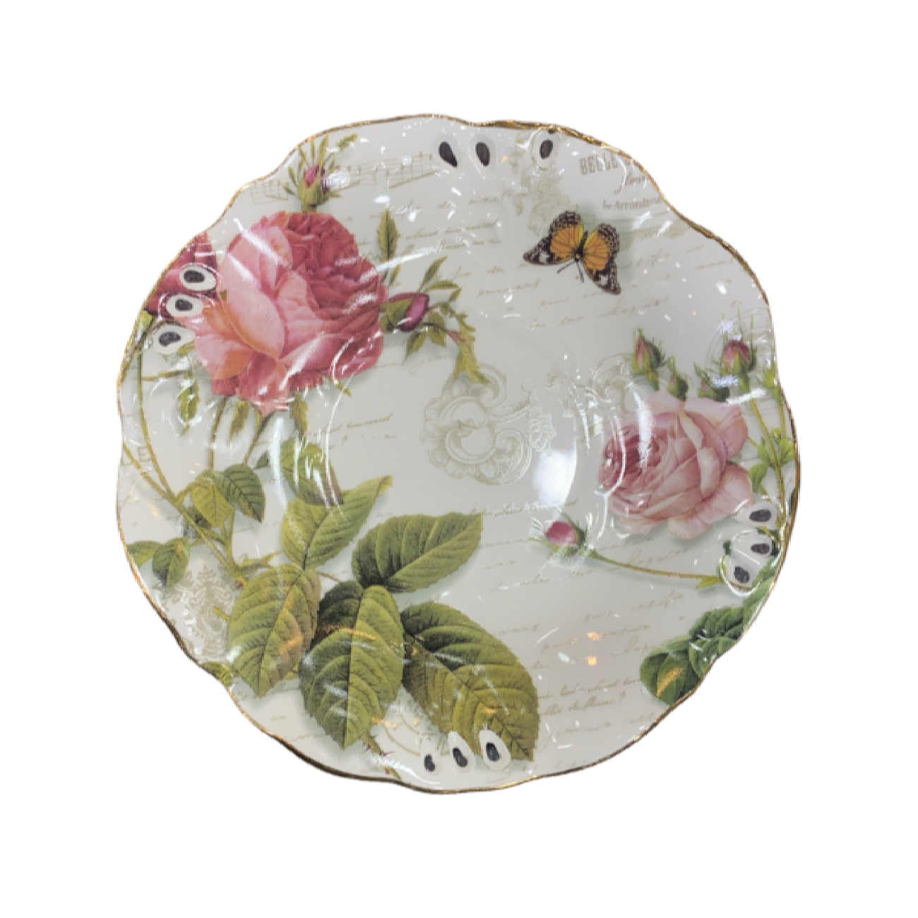 Victorian Porcelain Tea Set with Flower Pattern & Teapot and Saucer