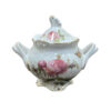Victorian Porcelain Tea Set with Flower Pattern & Teapot and Saucer
