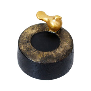 Persian Pottery Candlestick Handmade with Bird Design