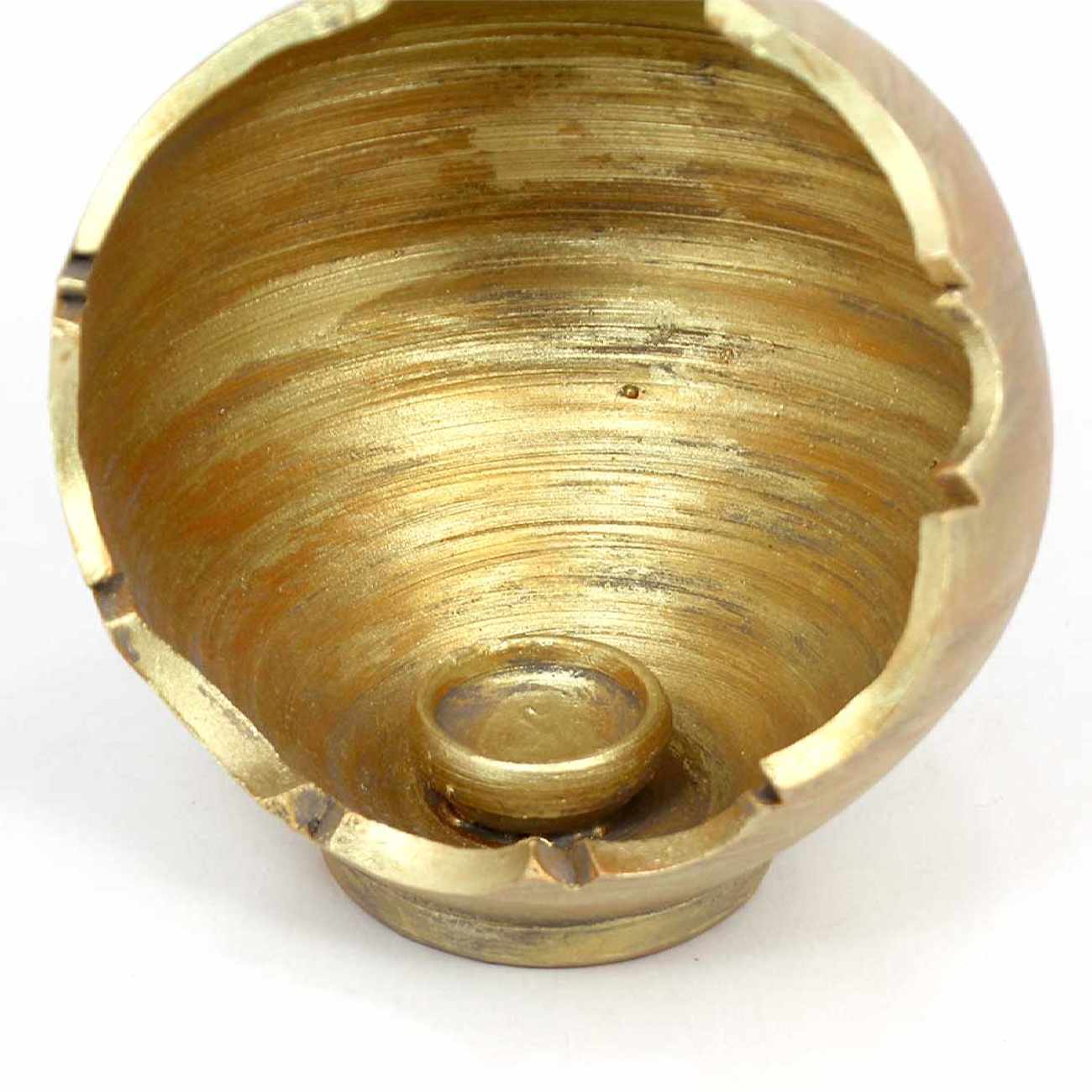 Persian Pottery Candlestick Handmade with Sphere Design