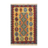 Yellow Fars Qashqai Geometric Kilim Rug - Handwoven Persian Wool
