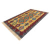 Yellow Fars Qashqai Geometric Kilim Rug - Handwoven Persian Wool