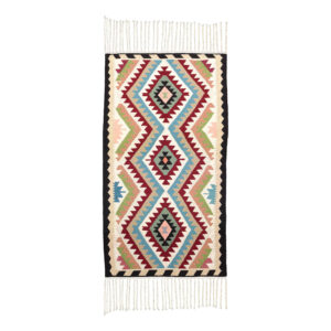Tehran Qashqai Geometric Kilim Rug – Authentic Handwoven Persian Cotton