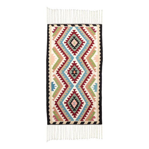 Tehran Qashqai Geometric Kilim Rug – Authentic Handwoven Persian Cotton