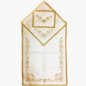 Persian Termeh Prayer Mat Luxury Thin Sajada White