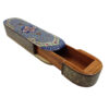 Persian Wooden Pencil Box Handcrafted Khatamkari with Floral Design