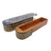 Persian Wooden Pencil Box Handcrafted Khatamkari with Floral Design