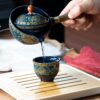 Japanese Porcelain Tea Set with 360 Degree Rotating Teapot