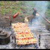 Portable Mini Camping Grill - Lightweight & Backpack Size