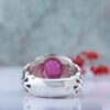 Red Ruby Silver Ring Elegance for Men Handcrafted