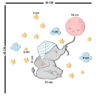 Removable Nursery Wooden Wall Stickers with Elephant Design