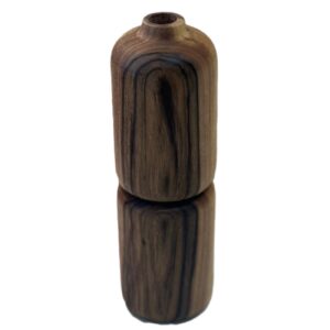 Rustic Decorative Bud Vase, Handcrafted from Natural Solid Wood with a Minimalist and Organic Design