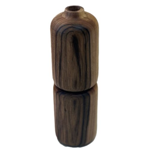 Rustic Decorative Bud Vase, Handcrafted from Natural Solid Wood with a Minimalist and Organic Design