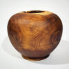 Set of Handcrafted Decorative Wooden Vases, Made from Natural Solid Blackberry Wood with a Minimalist Bulbous Shape