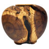 Set of Handcrafted Decorative Wooden Vases, Made from Natural Solid Blackberry Wood with a Minimalist Bulbous Shape