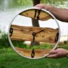 Rustic Wooden Wall Clock Handcrafted Model Cyrus