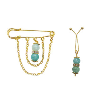 Safety Pin Brooch and Scarf Clip Set for Women – Dangle Model for Versatile Fashion