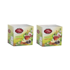 Saharkhiz Apple & Cinnamon Herbal Tea Blend – Pack of 12 (4 Packs)
