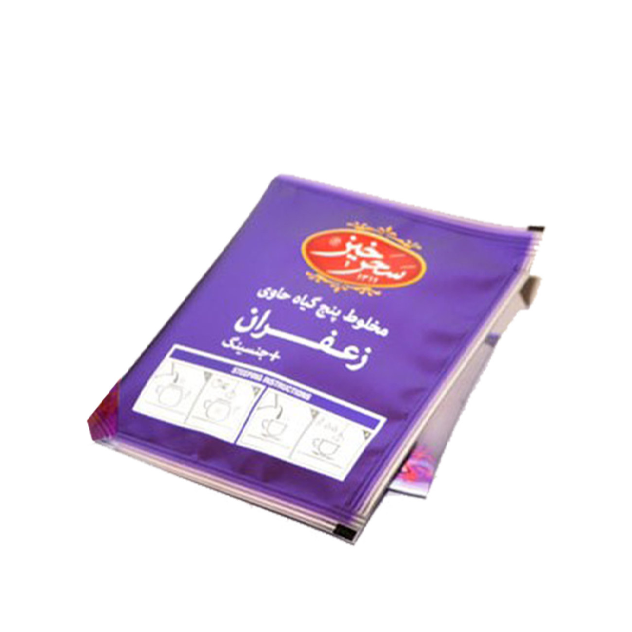Saharkhiz Saffron & Ginseng Herbal Tea Blend – Pack of 12 (5 Packs)