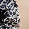 Silk Satin Bonnet Luxury Night Sleep Cap Large in Cow Print Design