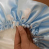 Silk Satin Bonnet Luxury Night Sleep Cap for Women in Swan Motifs Design