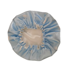 Silk Satin Bonnet Luxury Night Sleep Cap for Women in Swan Motifs Design