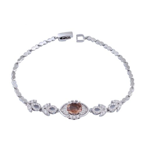 Women's Silver Link Bracelet with Alexandrite Gemstone – Elegant Jewelry