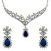 Steel Elegance Jewelry Set for Women with Floral Design