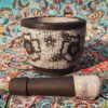 Stone Mortar & Pestle Set Elegantly Handcrafted in Flower Design