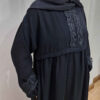 Stylish Loose Fit Abaya for Muslim Women in Black Crepe Fabric