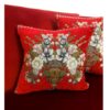 Velvet Cushion Cover One-Sided - Flower Vase Design (Set of 2)