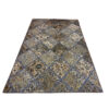 Vintage Persian Hand-Knotted Patchwork Carpet Geometric