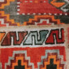 Vintage Persian Hand-Knotted Patchwork Carpet Geometric Red