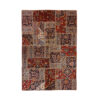 Vintage Persian Hand-Knotted Patchwork Carpet Maroon