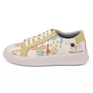 Graffiti Print Sneakers – Women’s Chic Casual Shoes Model Dogi