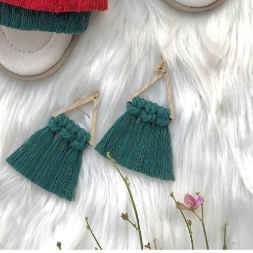 Women's Macrame Earrings Handmade Model Maryam