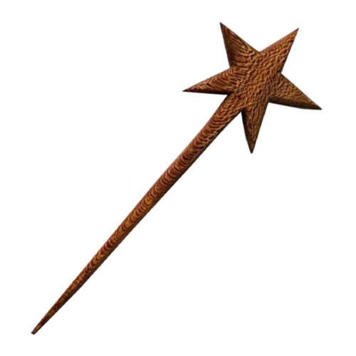 Wooden Hair Stick for Women Handcrafted Model Star