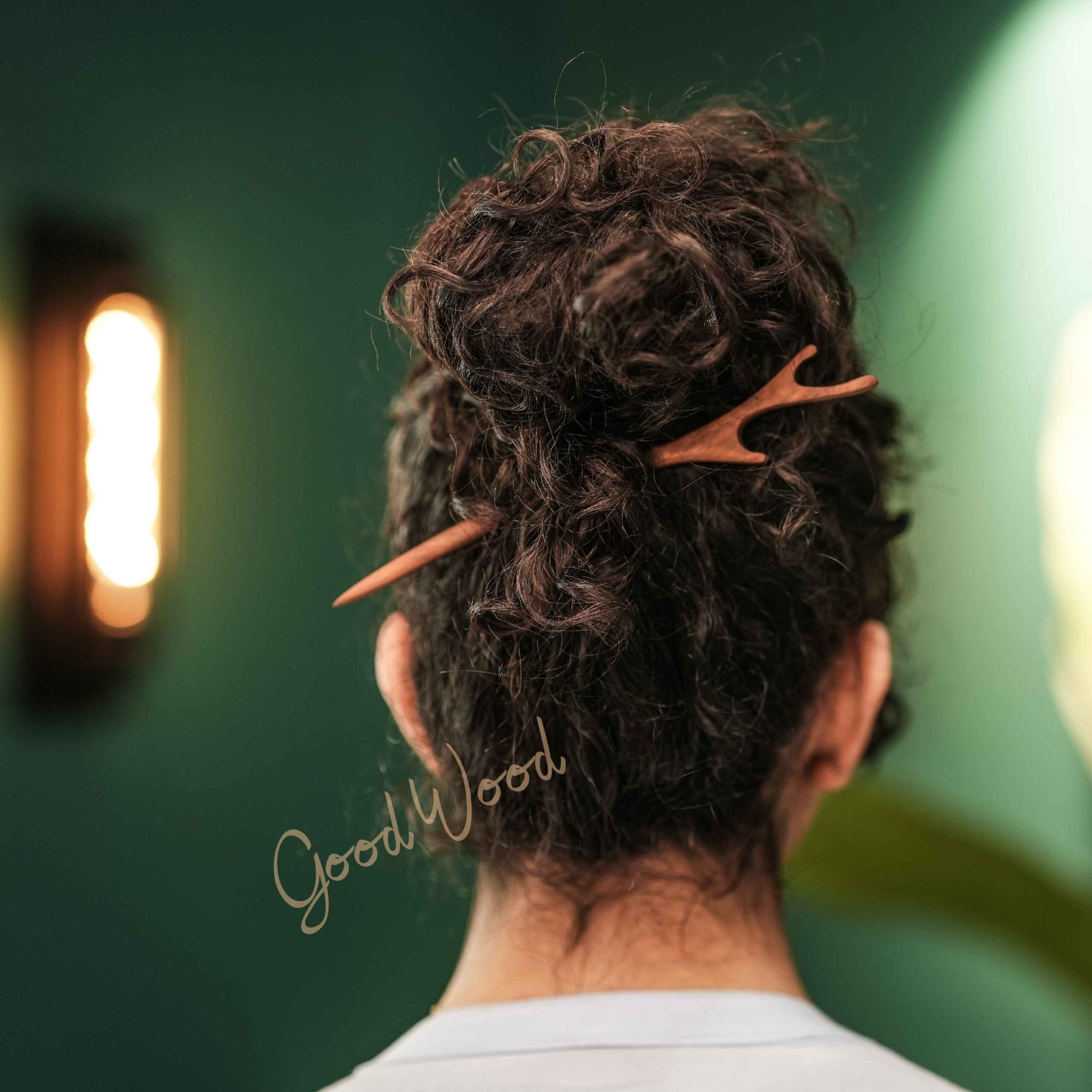 Wooden Hair Stick for Women Handcrafted with Antler Design