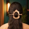 Wooden Hair Stick for Women Handcrafted with Fire Design