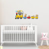 Wooden Nursery Wall Clock for Children’s Room with Animal Train Design