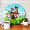 Wooden Nursery Wall Clock for Children’s Room with PAW Patrol Design