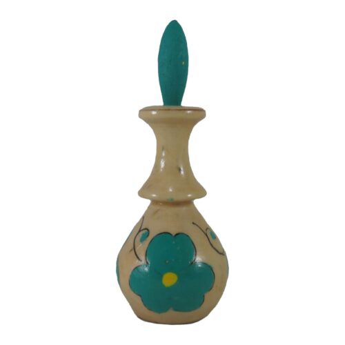 Wooden Persian Surma Dani Kohl Holder to Keep Surma Floral (x2)
