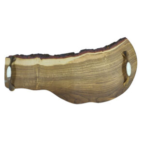 Rustic Wooden Serving Tray with Handles – Brown Tea & Coffee Tray
