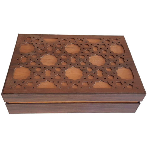 Handmade Wooden Tea Box Organizer – Multi-Functional Divided Compartments for Tea, Snacks & Chocolate