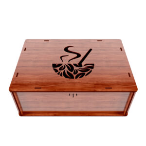 Divided Wooden Tea Box Organizer – Practical & Rustic Style