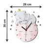 Wooden Wall Clock for Children's Room with Elephant Design