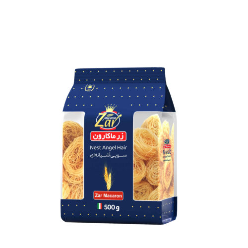 Zar Macaron Angel Hair Pasta, Fine Nest-Shaped Pasta for Soups & Quick Meals – 500g, Pack of 3