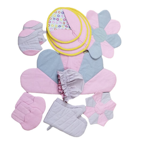 13-Piece Apron and Kitchen Essentials Set Pink
