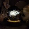 3D Crystal Ball Night Light Milky Way with Wooden Base